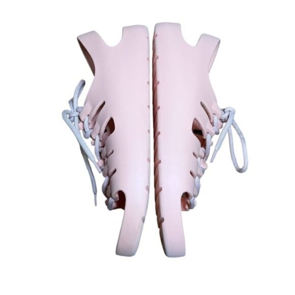 Bottega Veneta Women's Lace-Up Jelly Sandals Rubber Pink Size EU 38 - Picture 4 of 11